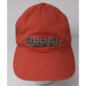 Vintage Abercrombie &‎ Fitch Y2K Distressed Baseball Cap Dad Hat Leather Strap